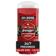 Old Spice Aluminum Free Deodorant for Men Red Zone Collection, Swagger Invisible Solid, Lime & Cedarwood Scent